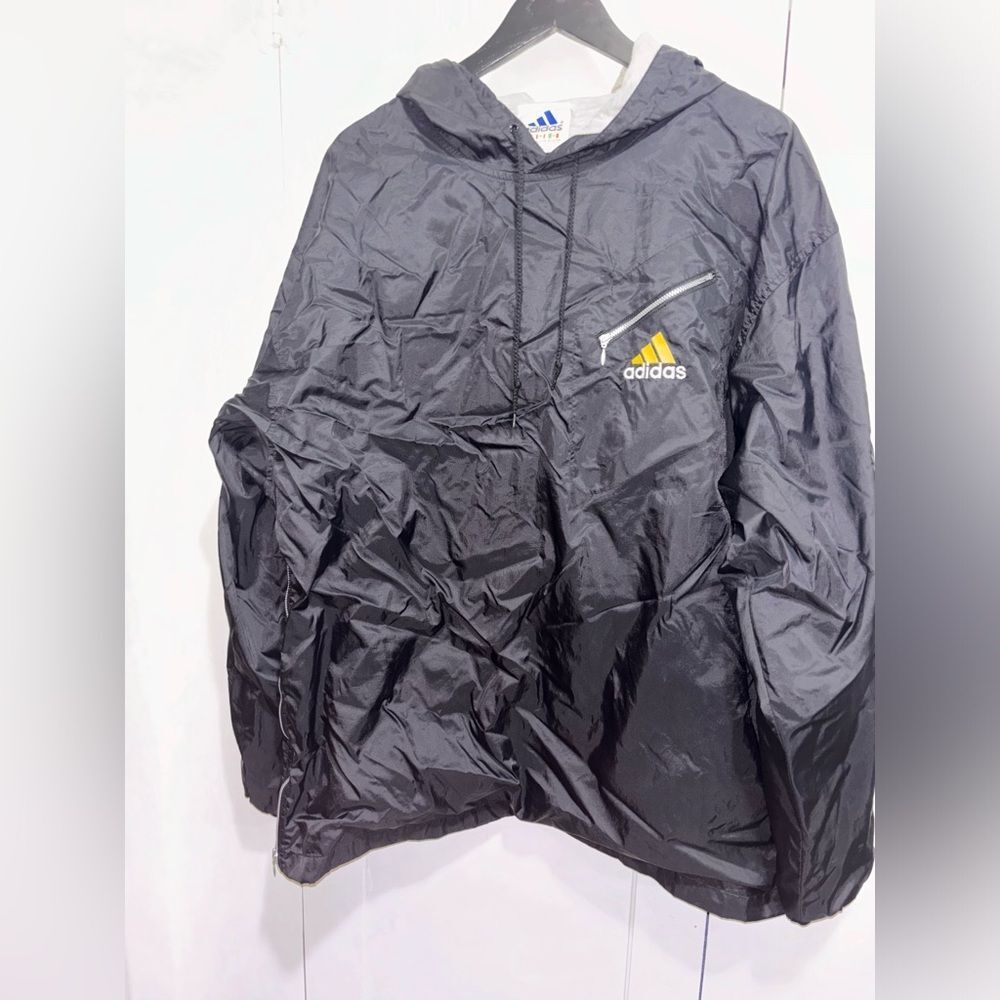 Vintage 90’s Adidas Flag Tag Pullover Windbreaker Jacket Side Zip Men's XL